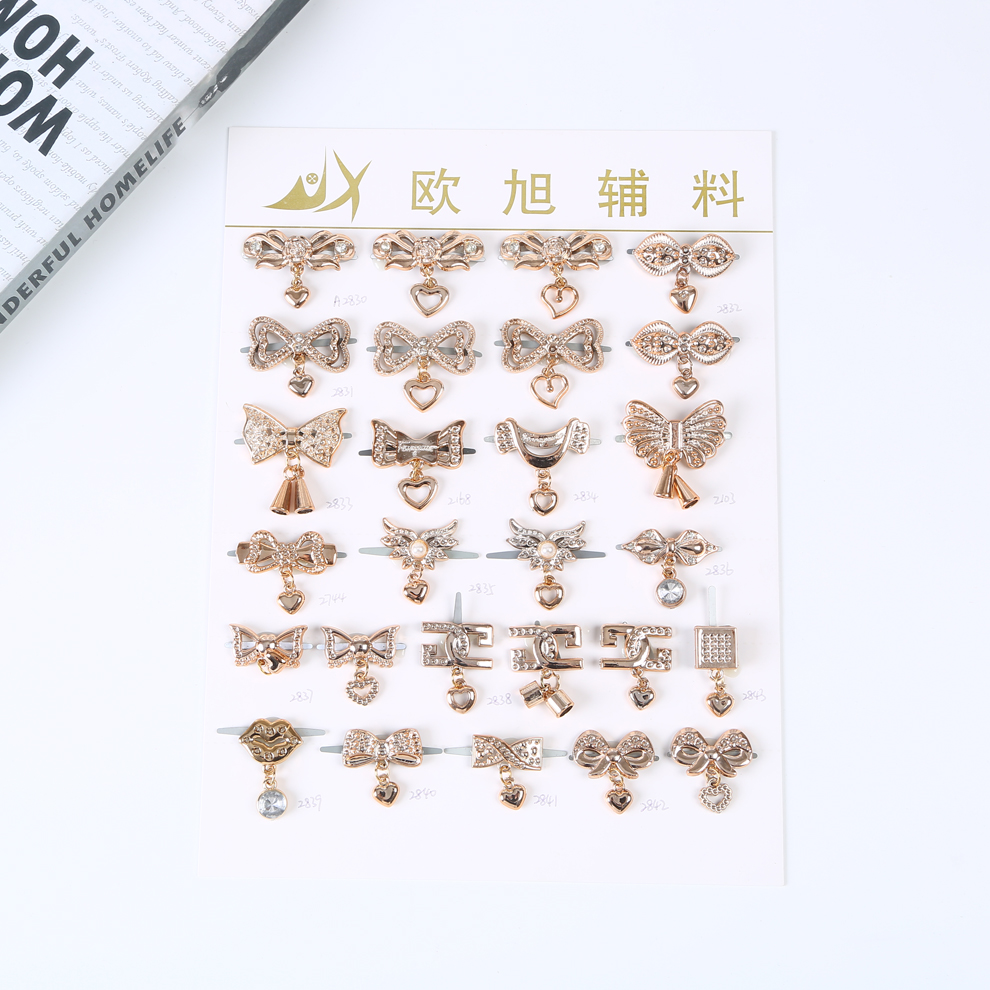 工字扣/毛线花/洞洞鞋工字扣/凉拖装饰/手工成品白底实物图