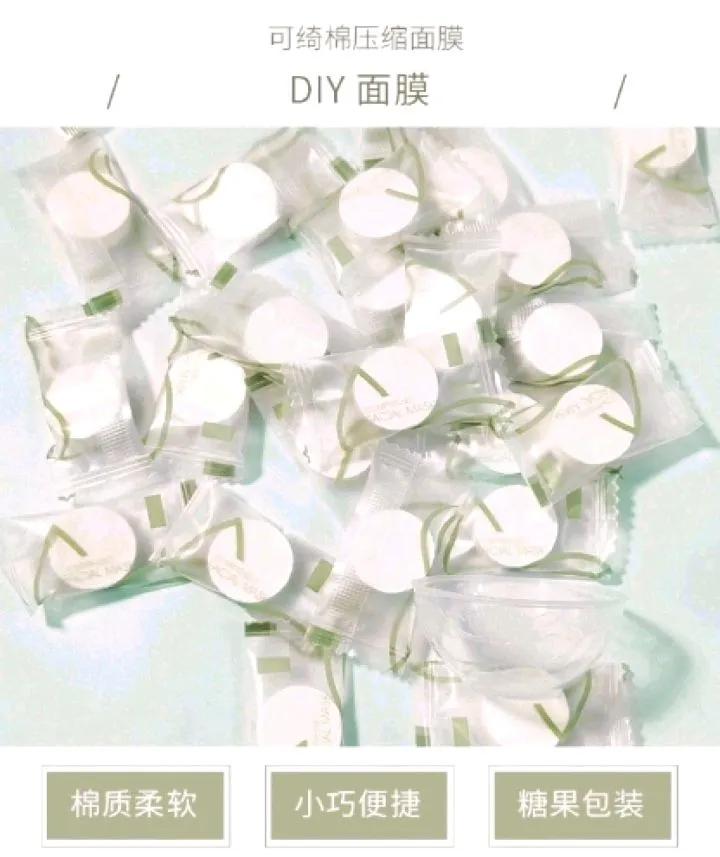 24 compressed mask granules in a bag + a small bowl of disposable mask paper detail image 4