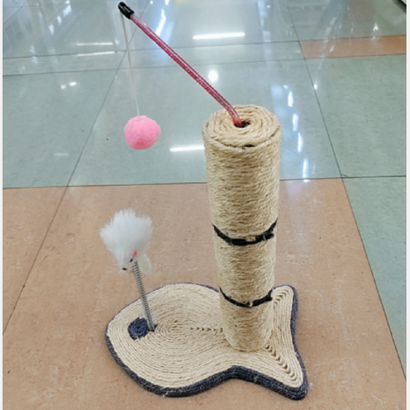 Xinan high-quality brand pet cat toys, fish-shaped cat teaser, sisal cat scratch board, cat climbing frame, cat claw grinder, all designed in one piece