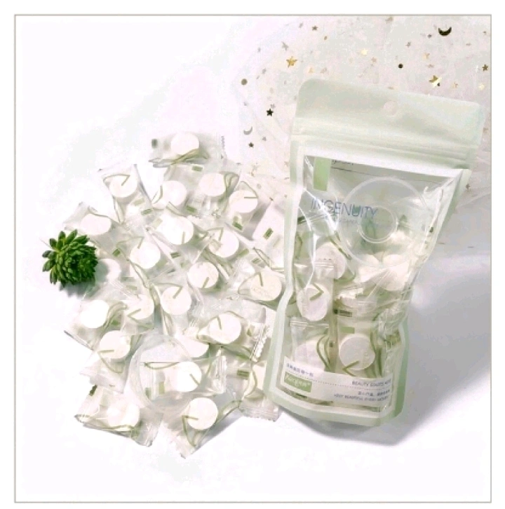24 compressed mask granules in a bag + a small bowl of disposable mask paper detail image 6