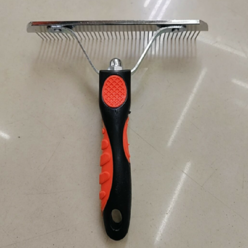 Xinan 萌宠缘 大型橡胶柄开结顺毛钉耙梳 宠物狗狗用品美容清洁梳用品去浮毛神器 MCY-888 狗狗清洁美容工具