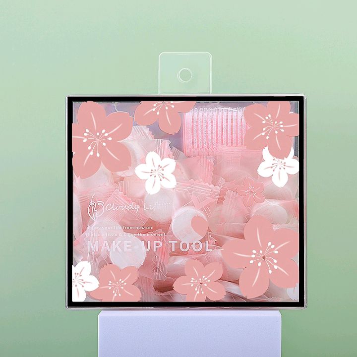 50-piece compressed facial mask sheet, disposable facial hydrating mask sheet + hair curler set details Picture