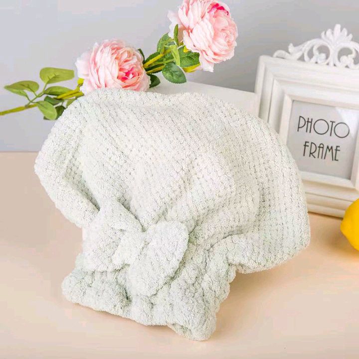 Princess dry hair hat, dry hair towel, head wrap towel detail image 2