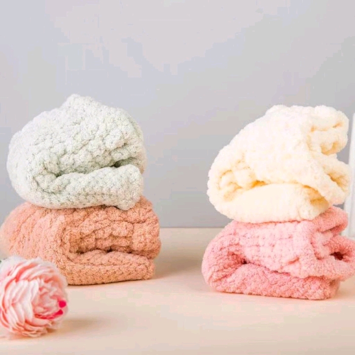 Princess dry hair hat, dry hair towel, head wrap towel detail image 5