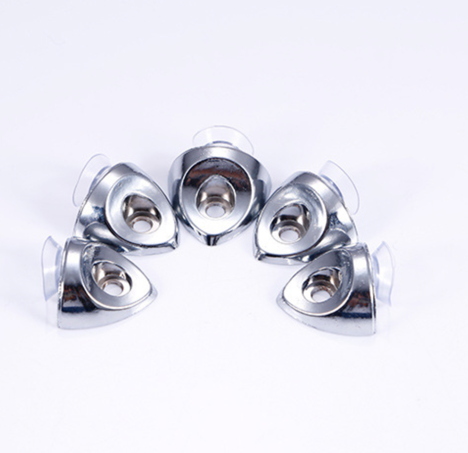 Zinc alloy shelf board tray, heart-shaped glass tray, suction cup, shelf board nail, cabinet partition board tray, furniture accessories factory direct sales