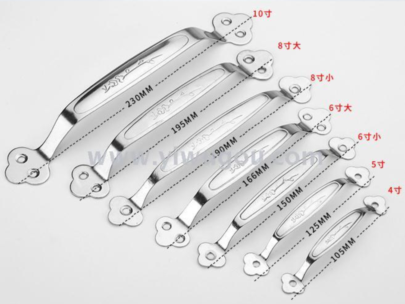 Door and window hardware accessories, drawers, cabinets, stainless steel plum blossom handles, indoor room doors, anti-slip door handles Item Picture