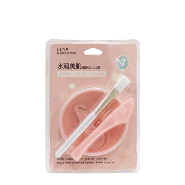 Facial mask mixing bowl and mask application brush, soft bristle set, facial application stick, beauty salon mud mask tools details Picture