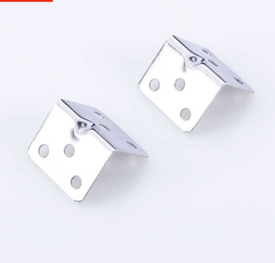 Thickened stainless steel six-hole corner code, 90-degree right-angle nickel-plated corner code, furniture cabinet fixed support, square small corner code details Picture