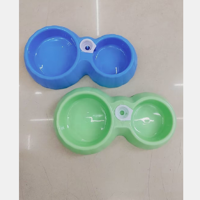 宠物饮水喂食双碗 两用可插水瓶 猫咪狗狗食具 防滑宠物喂食器
