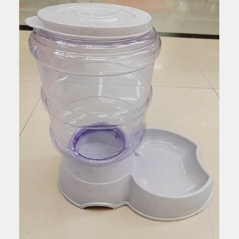 宠物自动喂食器 猫咪狗狗喂食器 宠物自动进食桶  粉色 兰色 米色