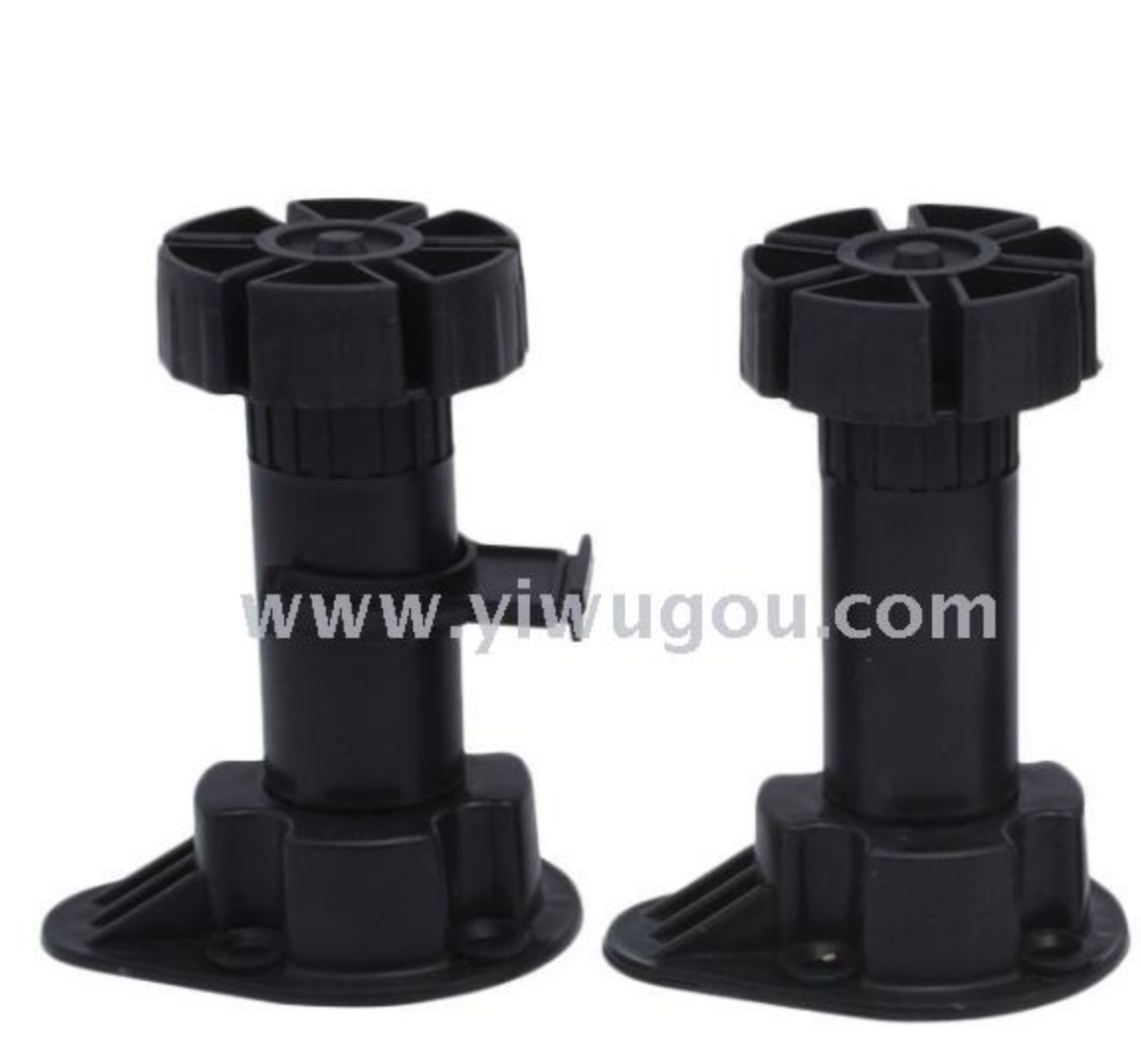 Pies de gabinete de plástico ajustables pies de gabinete redondos pies de ajuste negro pies de muebles ajustables pies de soporte TX-100