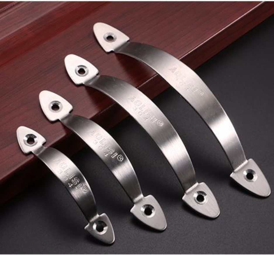 Stainless steel flat bar handle, flat bar brushed steel sliding and closing cabinet door, cabinet wardrobe, 304 stainless steel factory direct sales Item Picture