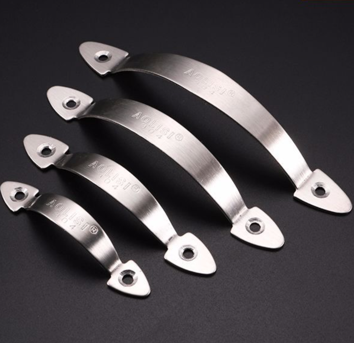 Stainless steel flat bar handle, flat bar brushed steel sliding and closing cabinet door, cabinet wardrobe, 304 stainless steel factory direct sales