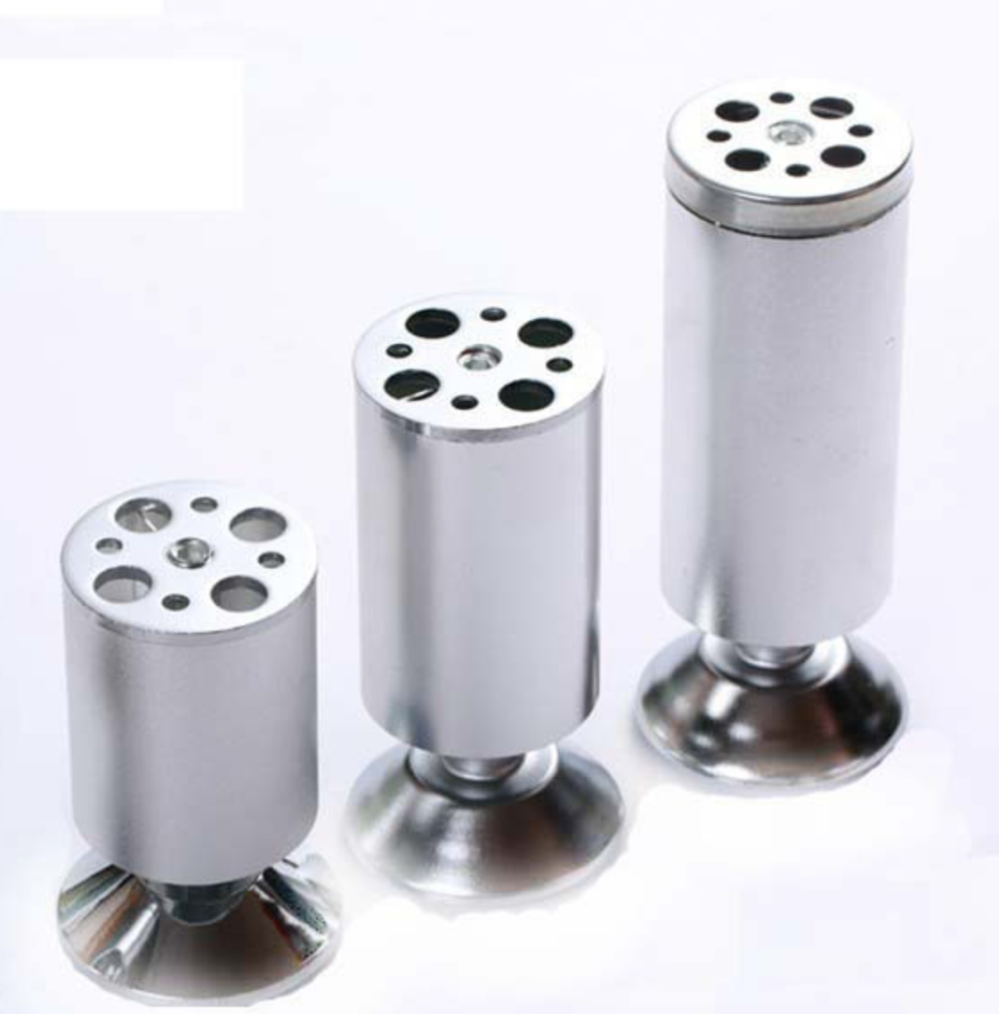 Factory direct sales of aluminum alloy round adjustable furniture, sofa cabinet feet, bathroom cabinet support feet, bed feet, bar counter feet