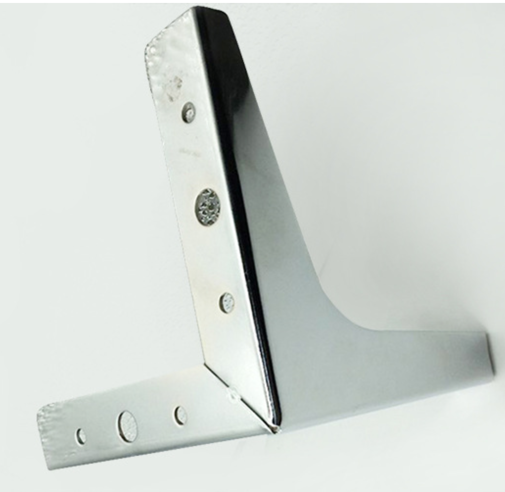 Metal trident pies galvanoplastia pies de sofá accesorios de muebles hardware pies de hierro cromado pies de sofá estera de sofá al por mayor