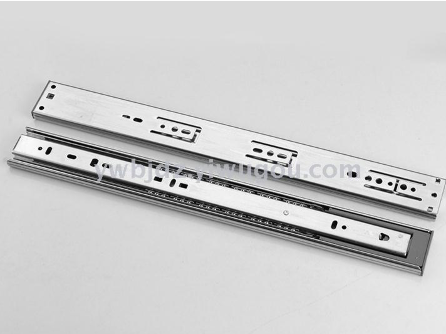Drawer track, three-section guide rail, buffer slide rail, furniture wardrobe track, 4515 damping slide rail