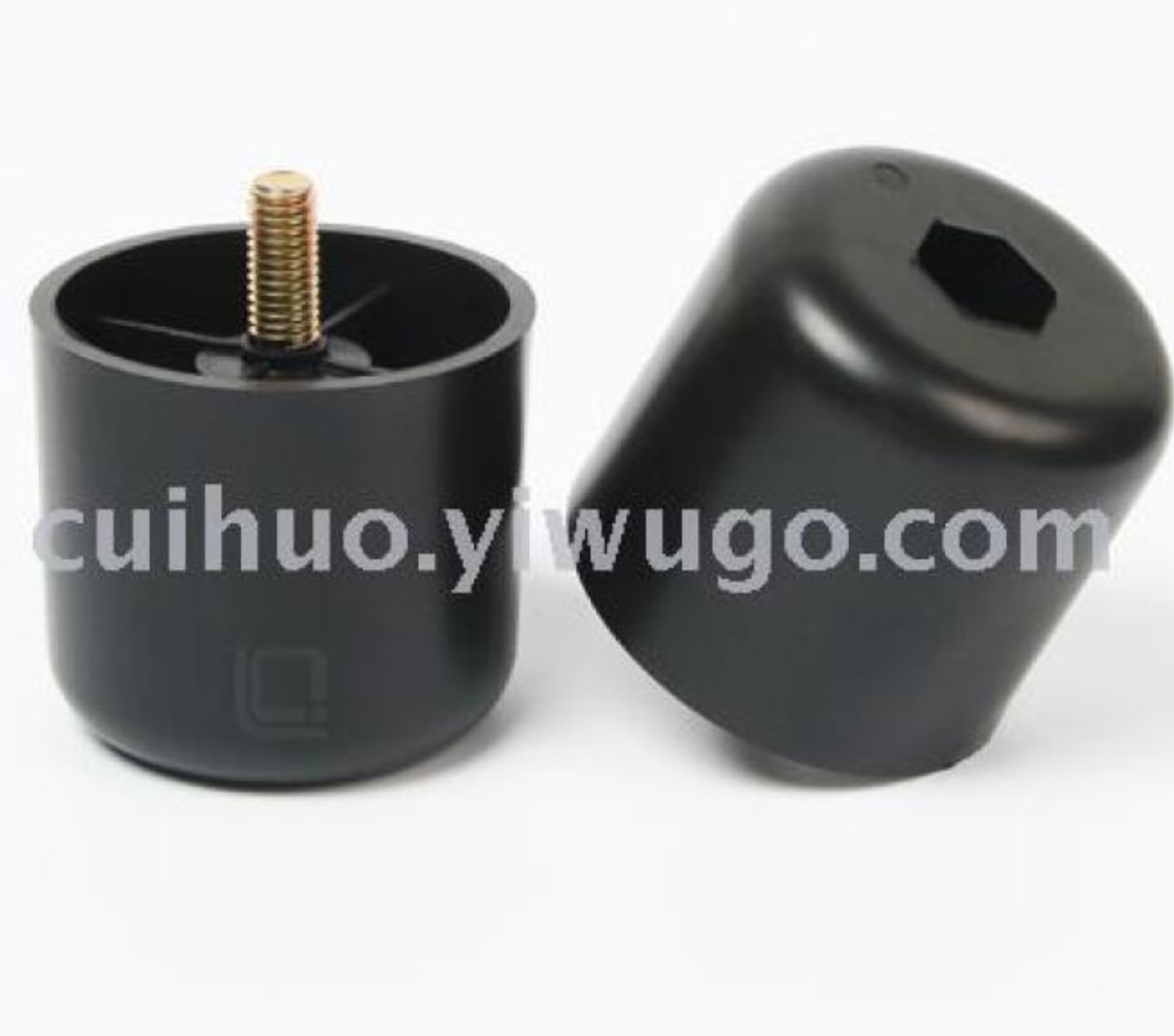 55*50mm pies plásticos redondos de alta calidad para sofá, pies plásticos para muebles