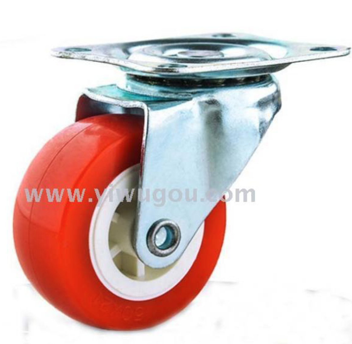 1.5 "rueda roja ligera 2.0" rueda universal PVC echador de plástico rueda de sonido de biblioteca móvil