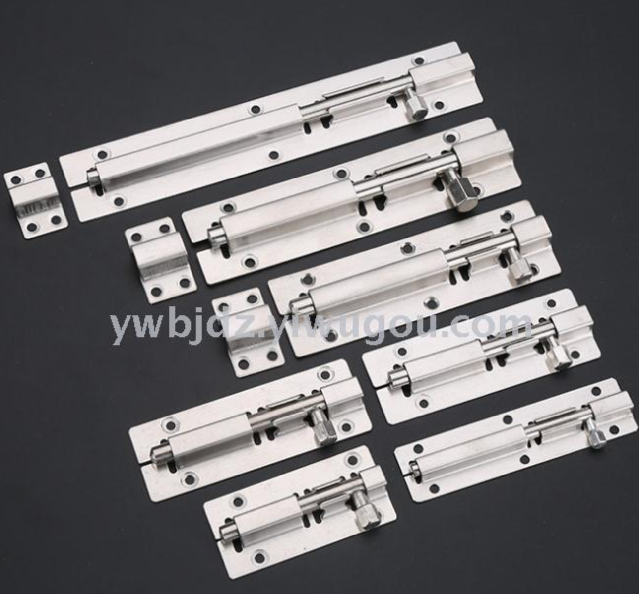 High-quality stainless steel square anti-theft latch with widened door bolt, suitable hardware accessories for home doors and Windows