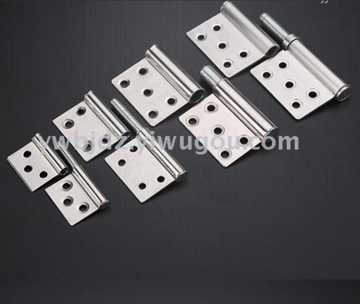 Venta al por mayor de alta calidad acero inoxidable puerta de seguridad bisagra brillante color engrosado despegador bandera bisagra cajón puerta