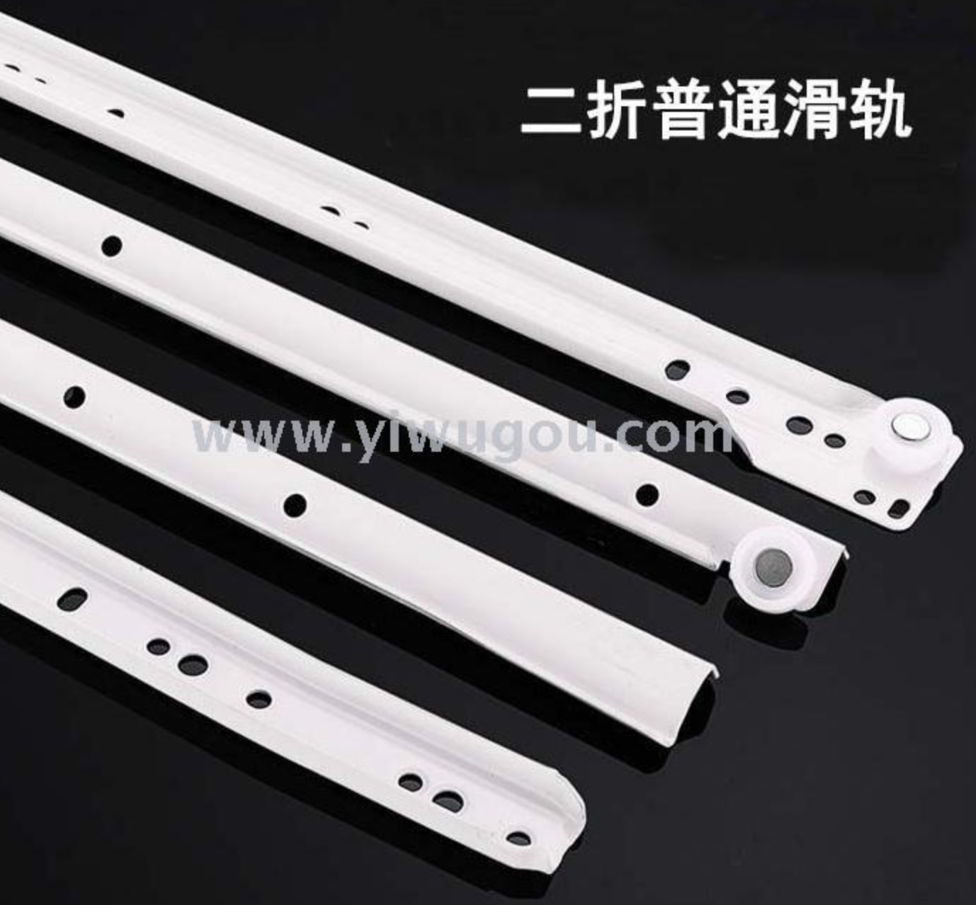 Factory direct sales of powder rail, powder-sprayed slide rail 1.0 roller slide rail, silent two-section drawer slide rail, cabinet slide rail