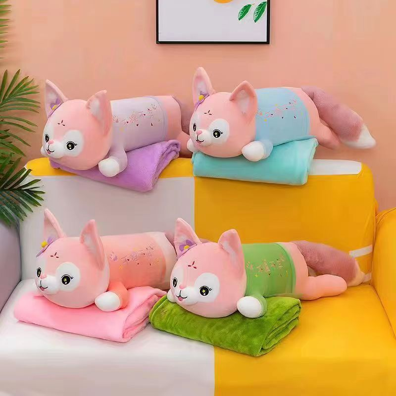 Dual-purpose pillow, air conditioner, quilt, fox doll, office nap, autumn pillow, car bed pillow and cushion, all in one Specification image