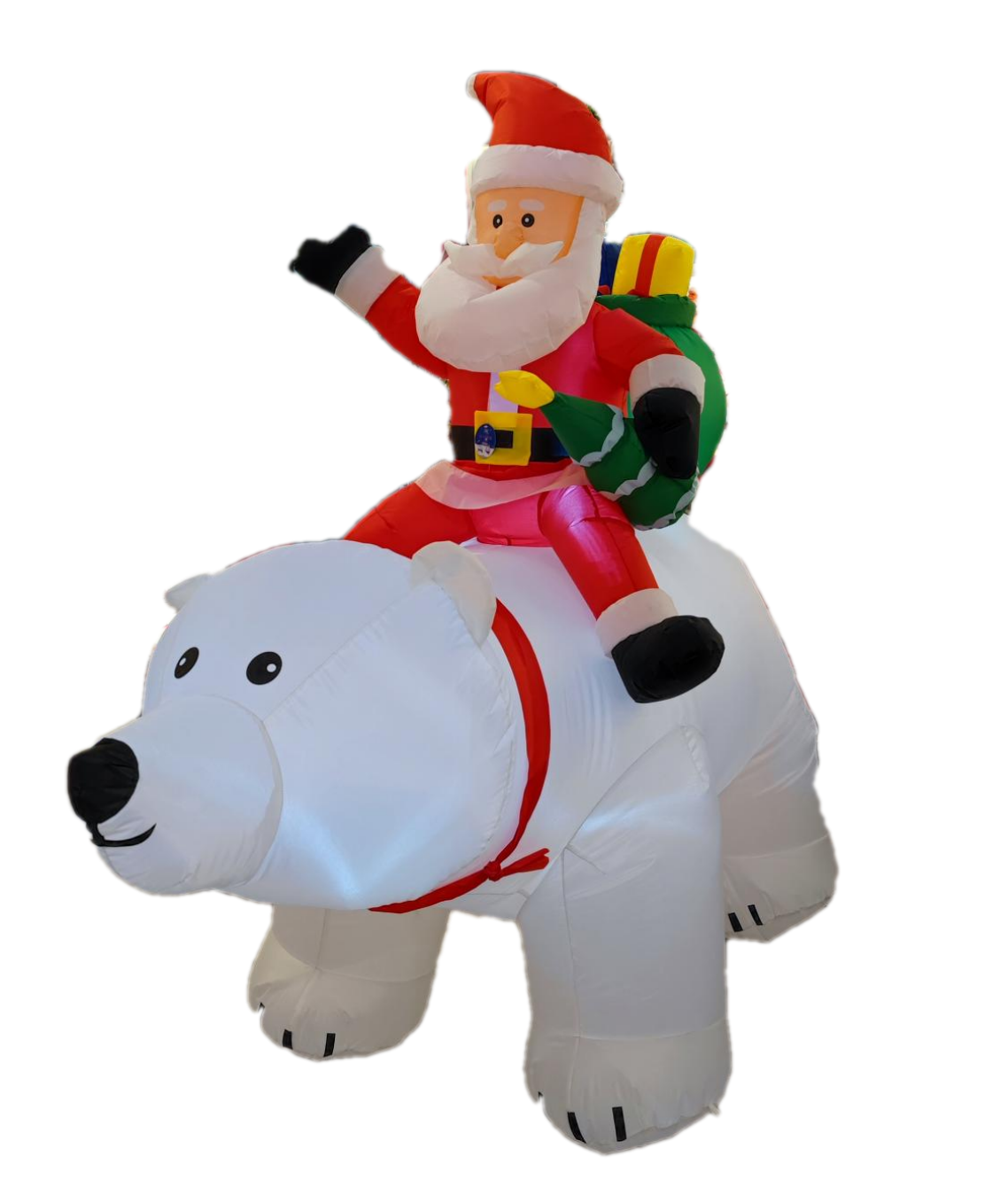 The 1.8-meter inflatable big white bear 9123 store coincides with Christmas Application Scenario