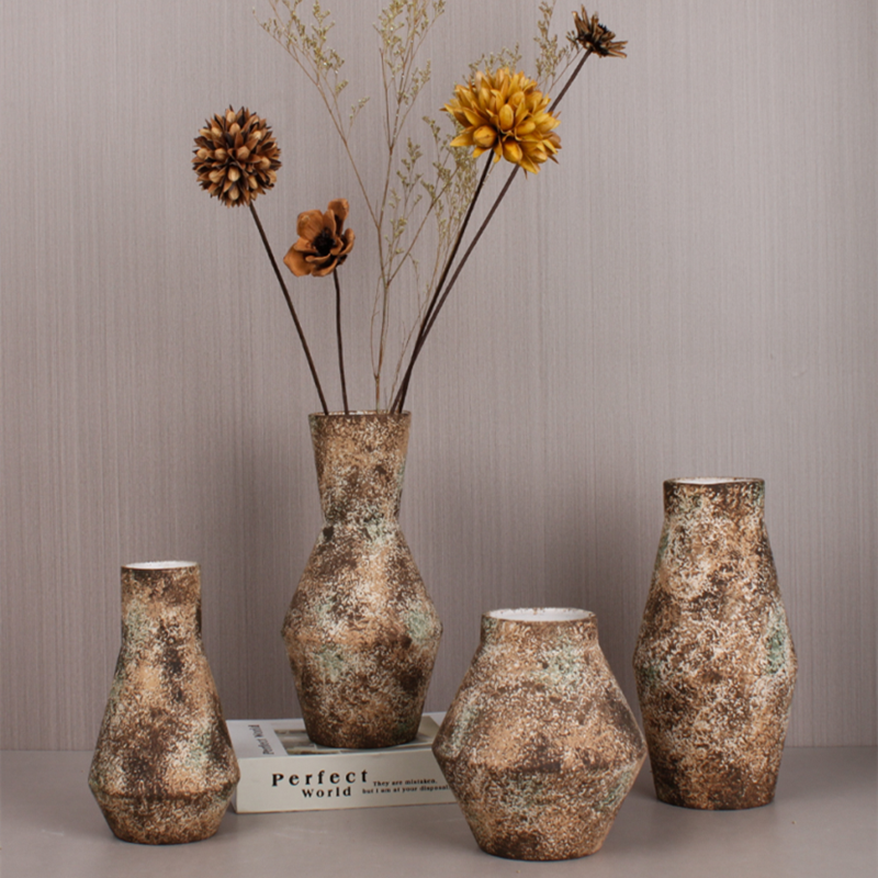 新款复古怀旧陶瓷花瓶餐桌花器家居装饰摆件工艺品