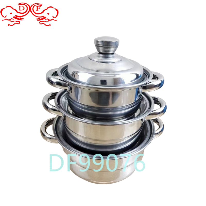 DF99076 Stainless steel pot set, three-piece stew pot, double-handled soup pot, DF TRADING HOUSE Application Scenario