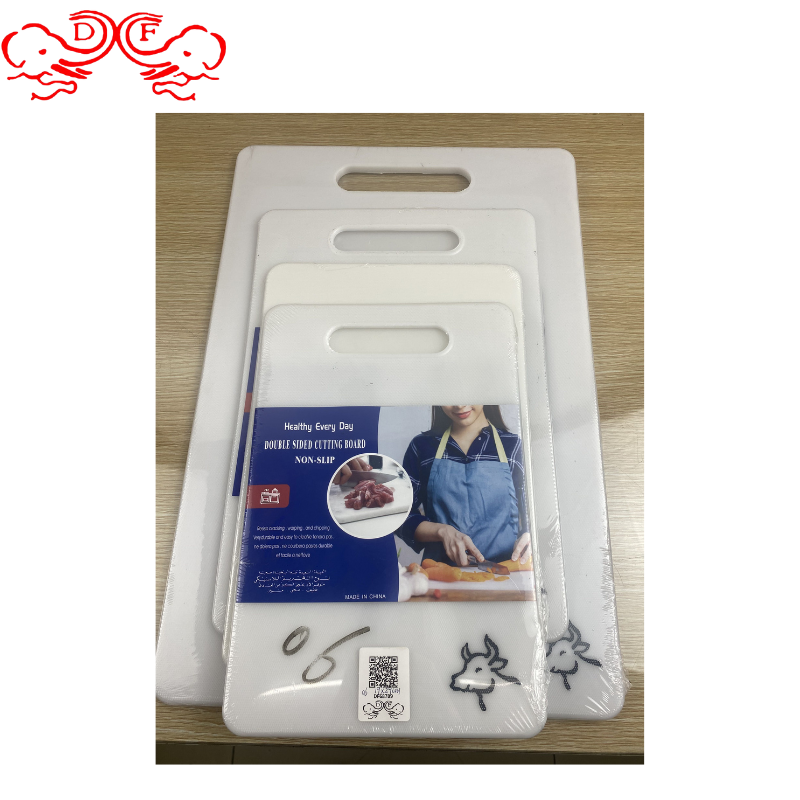 DF68709 Anti-slip cutting board, kitchen cutting board, plastic PP cutting board, anti-slip plastic board, kitchen double-sided multi-functional stainless steel cutting board, DF Trading House Item Picture