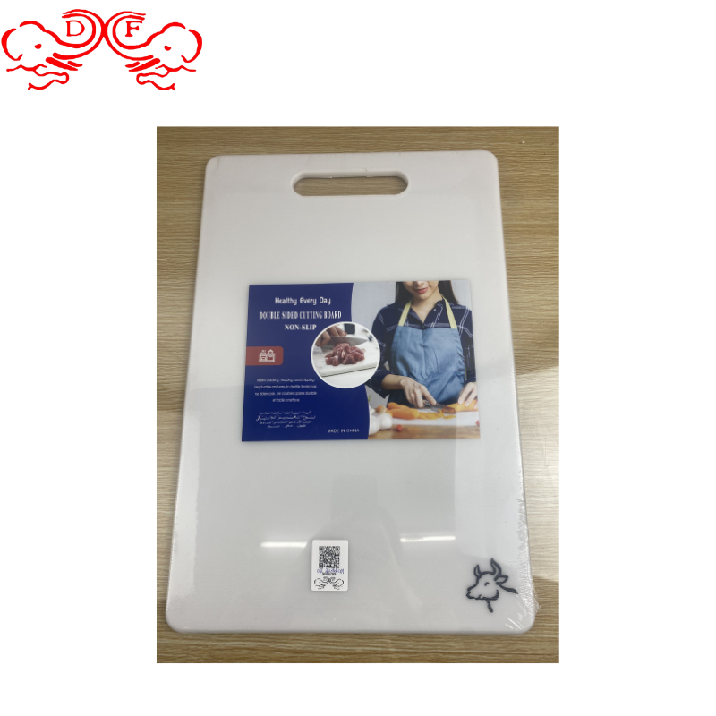 DF68709 Anti-slip cutting board, kitchen cutting board, plastic PP cutting board, anti-slip plastic board, kitchen double-sided multi-functional stainless steel cutting board, DF Trading House Specification image