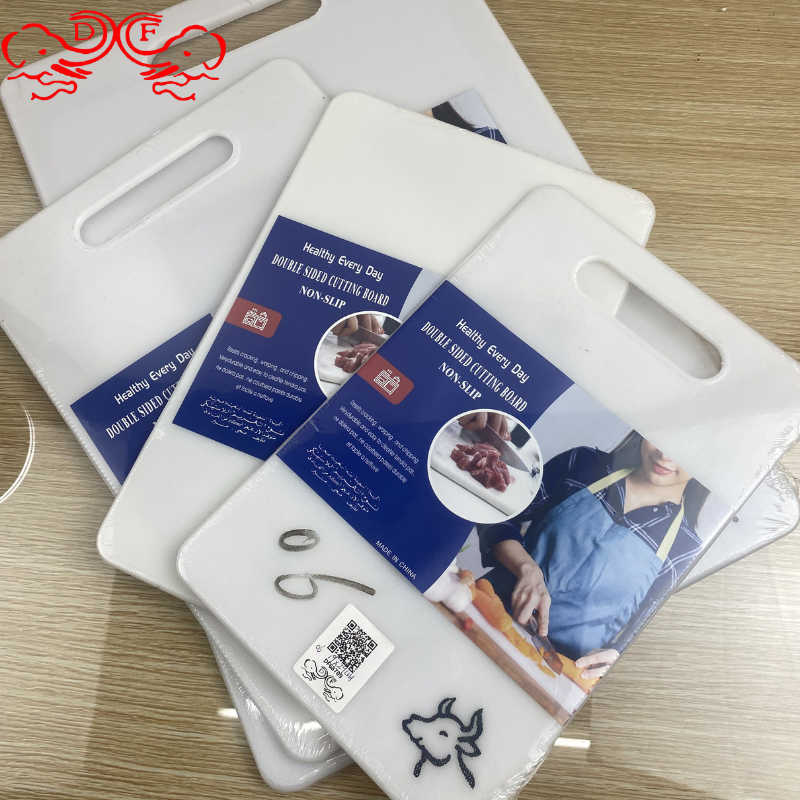 DF68709 Anti-slip cutting board, kitchen cutting board, plastic PP cutting board, anti-slip plastic board, kitchen double-sided multi-functional stainless steel cutting board, DF Trading House details Picture