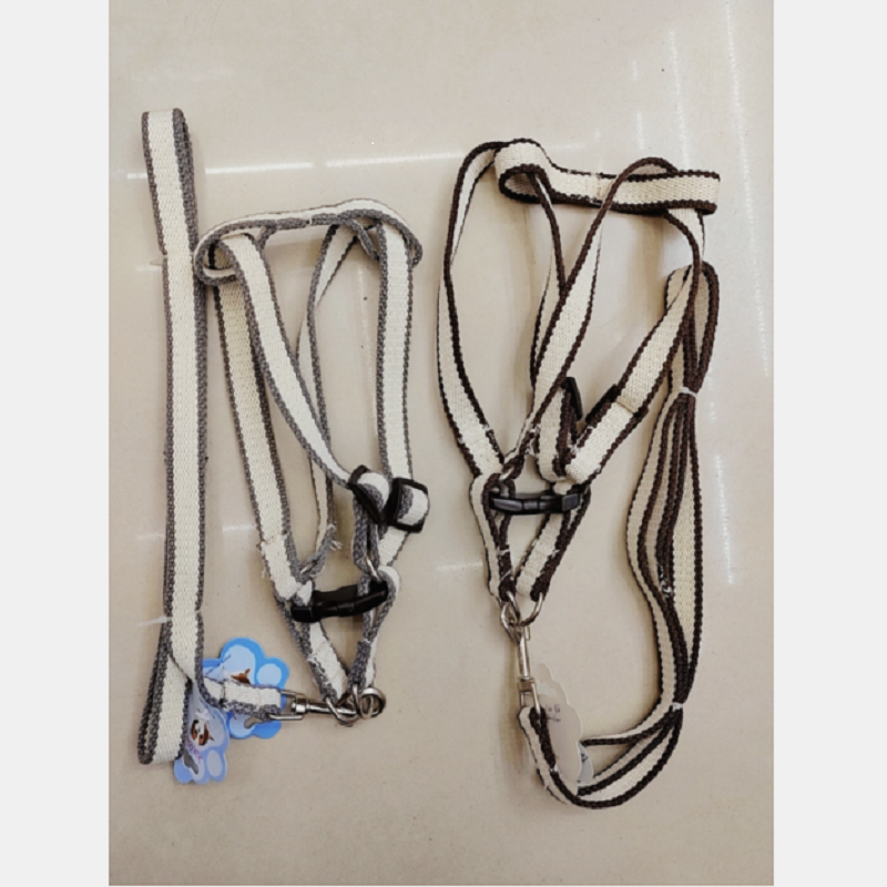 حيوان أليف محفوف بظهر الصدر + حبل قطن مزود بشريط سحب 2.0 cm*120cM