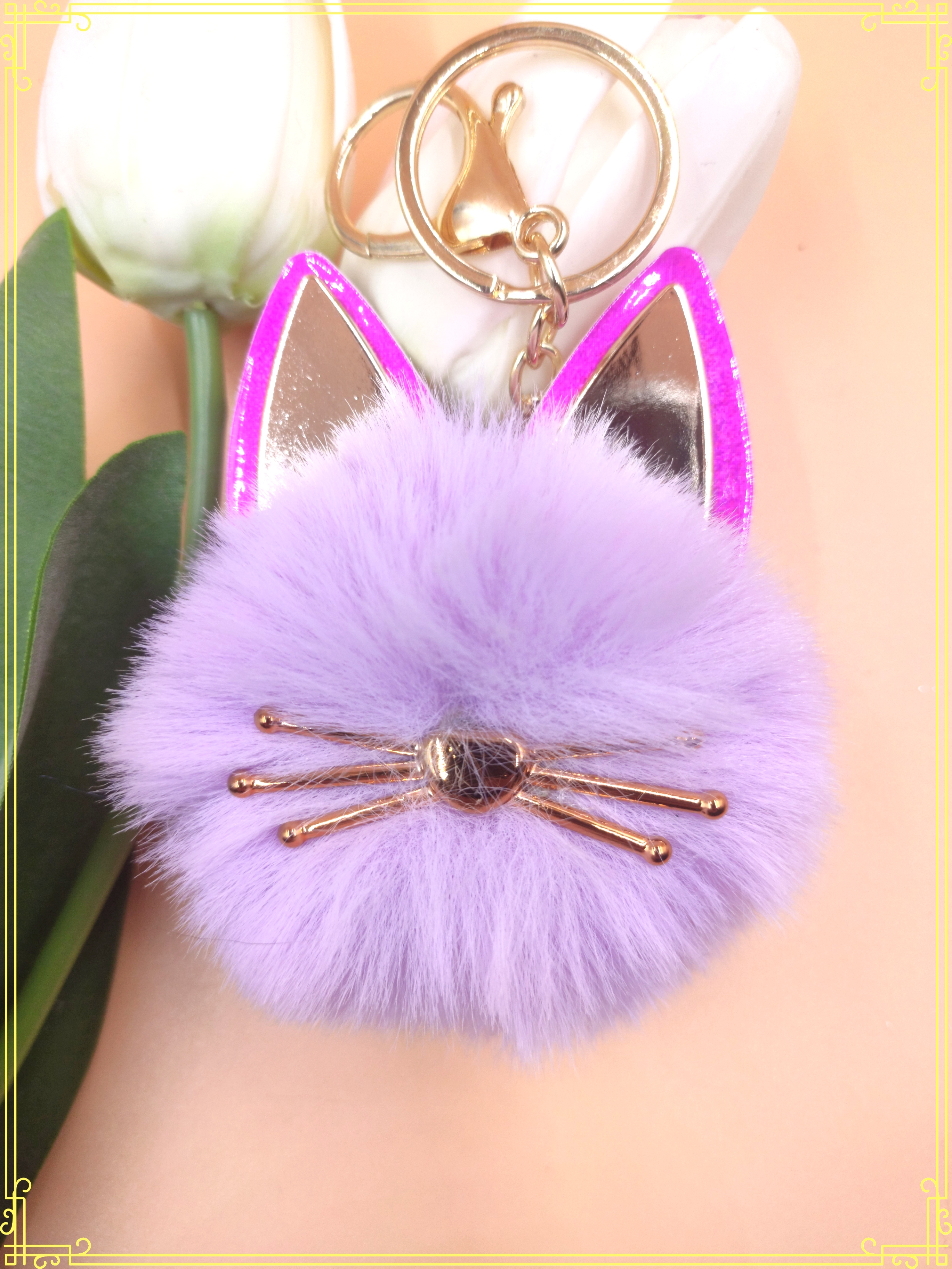 钥匙扣毛球/人造毛/包包毛球细节图