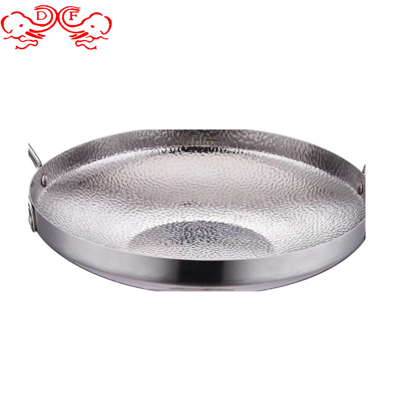 DF99040 Ramen pot, Korean stainless steel dry pot, Bar Ding Seafood Pot, stir-frying pot, Extra thick soup pot, alcohol stove, Golden small hot pot, double-ear instant noodle pot, DF Trading house Item Picture