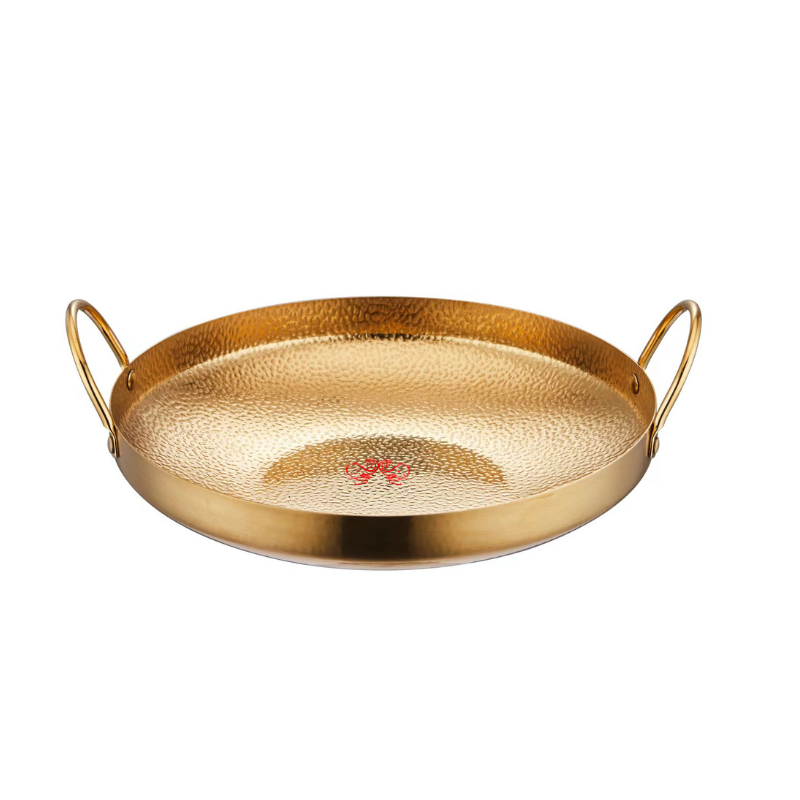 DF99040 Ramen pot, Korean stainless steel dry pot, Bar Ding Seafood Pot, stir-frying pot, Extra thick soup pot, alcohol stove, Golden small hot pot, double-ear instant noodle pot, DF Trading house Specification image