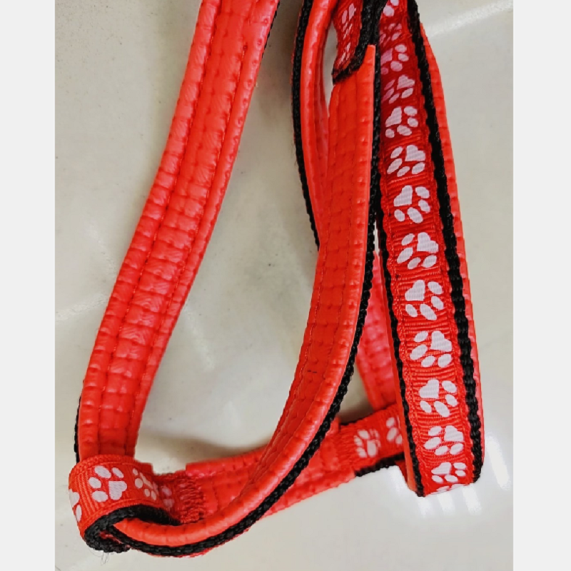 Cuerda de tracción para mascotas footprint patch cloth foam traction rope + correa de pecho Item Picture