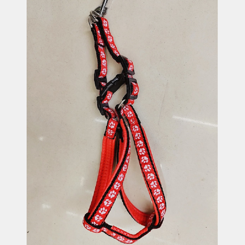 Cuerda de tracción para mascotas footprint patch cloth foam traction rope + correa de pecho Specification image