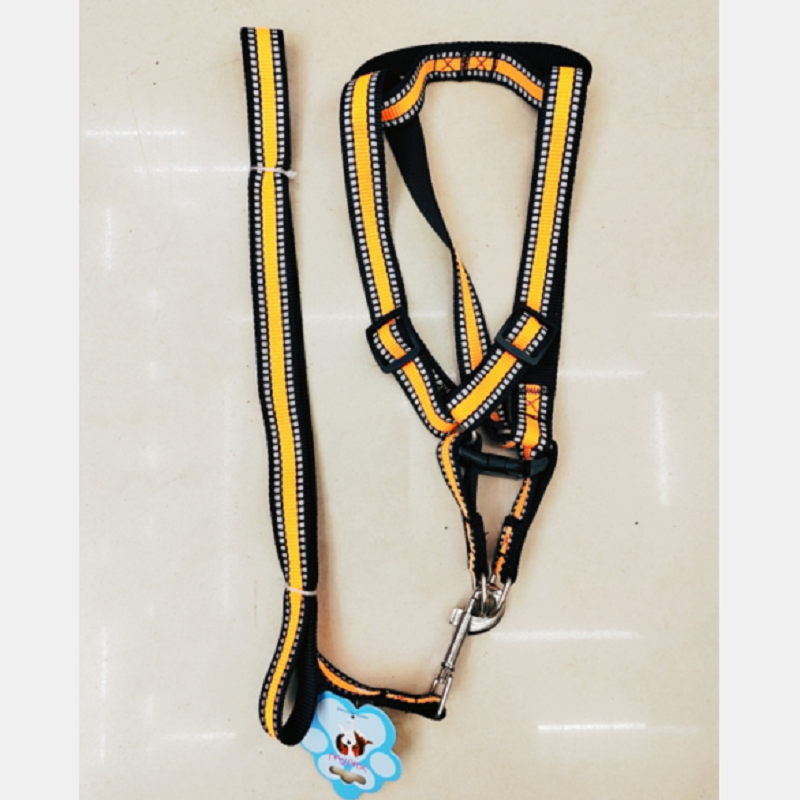 Cuerda de tracción para mascotas 2.0cm con correa fluorescente cuerda de tracción + correa fluorescente en la espalda del pecho Specification image