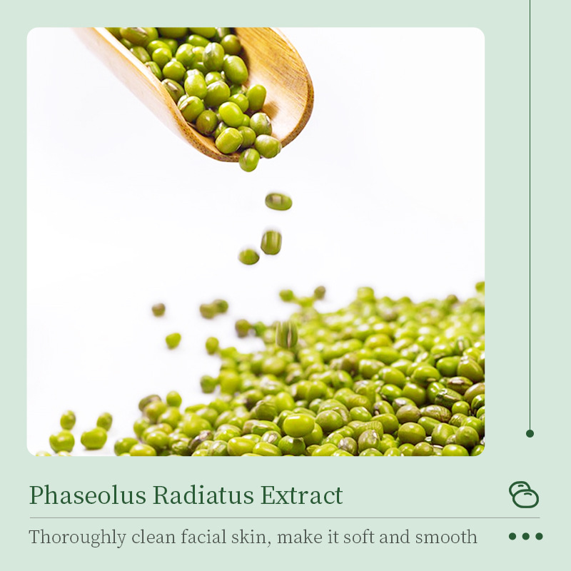Cross-border foreign trade BIOAOUA Mung Bean Amino Acid PH Balanced Facial Cleanser Deep Cleansing Gentle Facial Cleanser Specification image