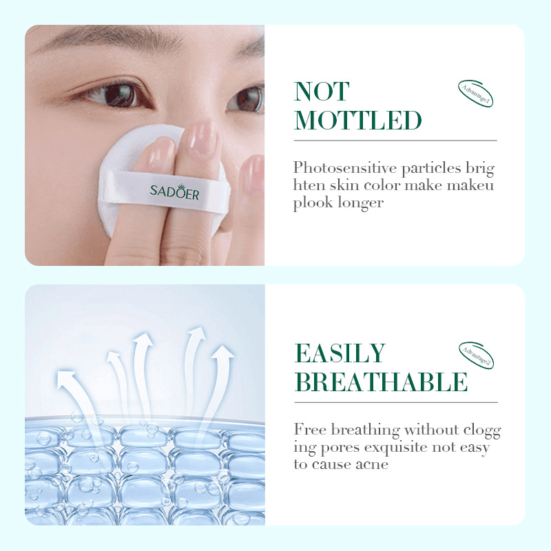 All-english mineral Powder 5gSADOER Mint Refreshing Oil-Control Light Setting Powder Cross-border export Application Scenario