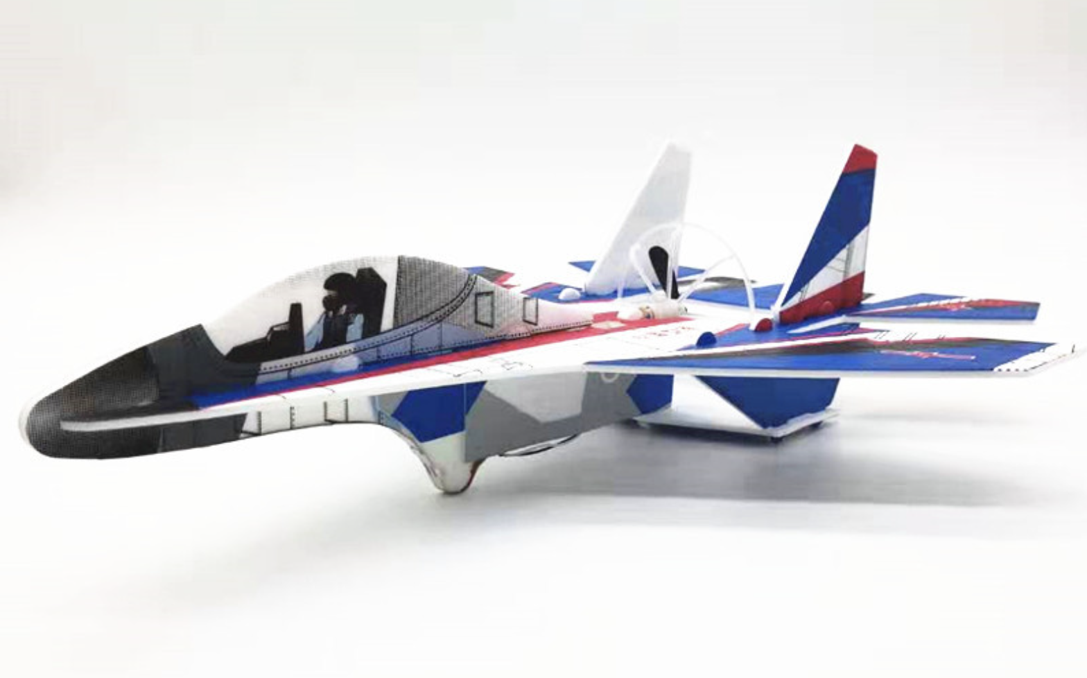 新款玩具电动飞机战斗机苏27泡沫手抛无人滑翔机回旋航模工厂货源详情11