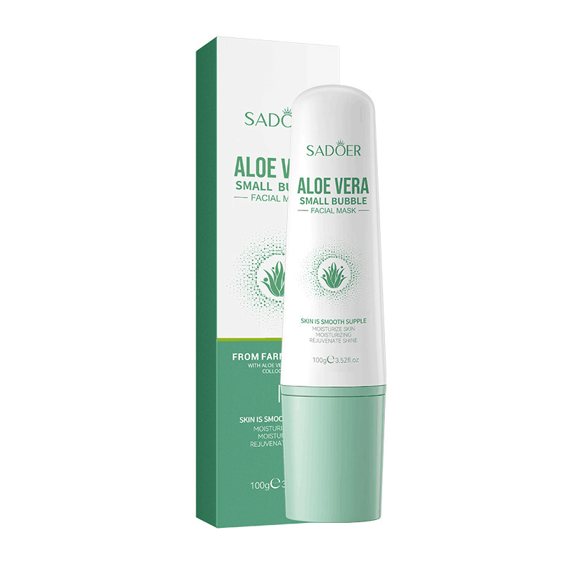 All-english aloe vera bubble mask SADOER for blackhead and acne removal, bubble mud mask cross-border export Application Scenario