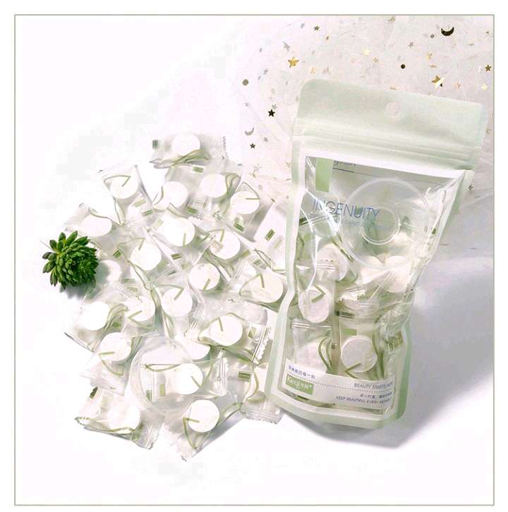 24 compressed mask granules in a bag + a small bowl of disposable mask paper. Specification image