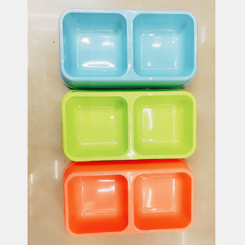 宠物喂食碗 狗狗喵咪喂食双碗 方碗