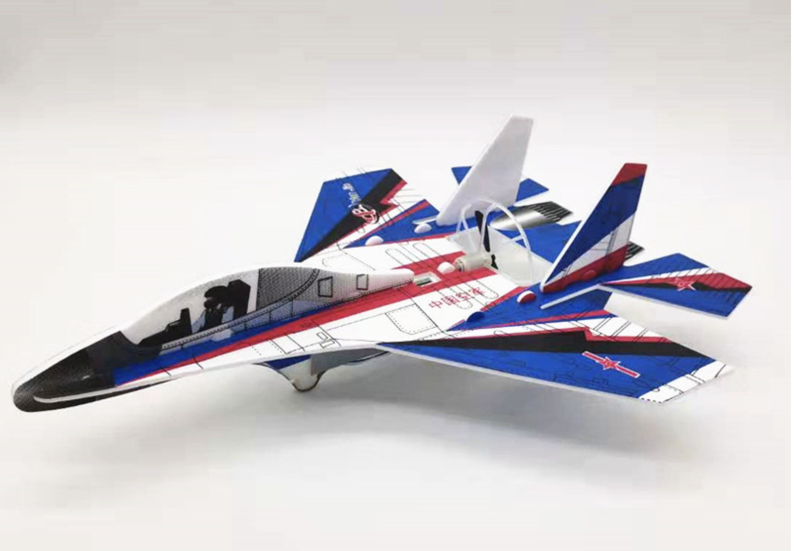 新款玩具电动飞机战斗机苏27泡沫手抛无人滑翔机回旋航模工厂货源详情8