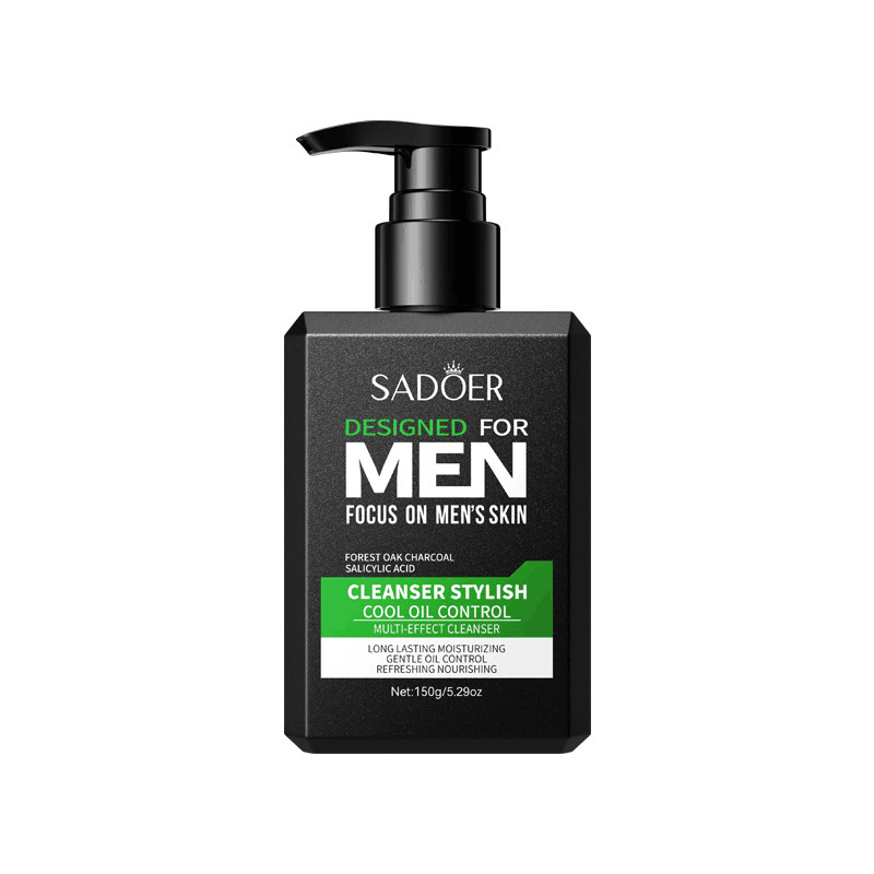 The all-English men's facial cleanser SADOER is a cool and stylish multi-functional facial cleanser that controls oil and is suitable for cross-border trade Application Scenario