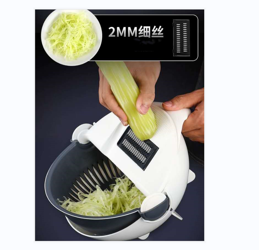Vegetable grater, potato slicer and shredder, vegetable washing basket, household grater, draining basket, vegetable cutter details Picture