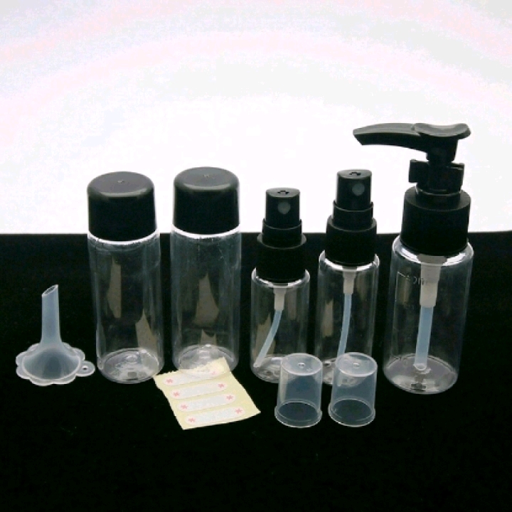 Travel portioning bottle set, portable press bottle, spray bottle, round cap bottle Application Scenario