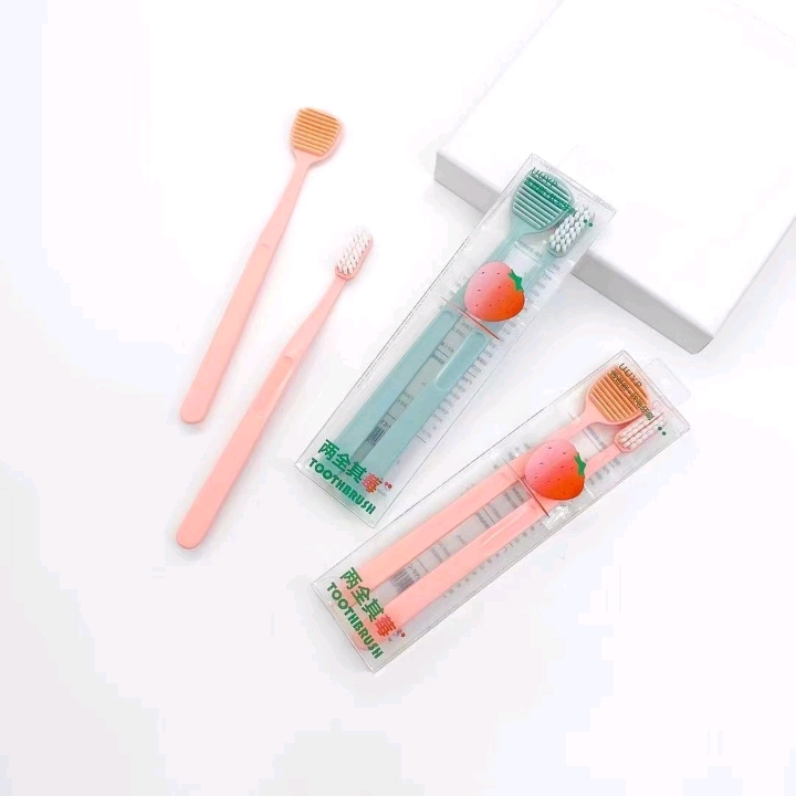 Adult household soft-bristled toothbrush, daily cleaning and care for teeth, tongue coating brush, toothbrush set